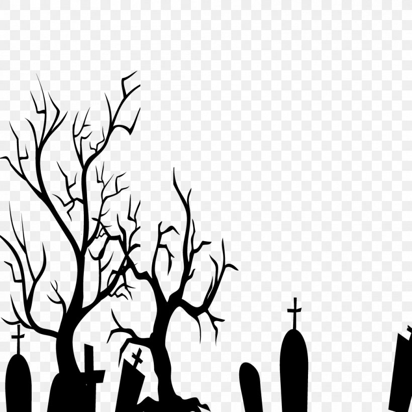 Black And White Halloween Wallpaper, PNG, 1042x1042px, Black And White,  Art, Black, Branch, Cemetery Download Free