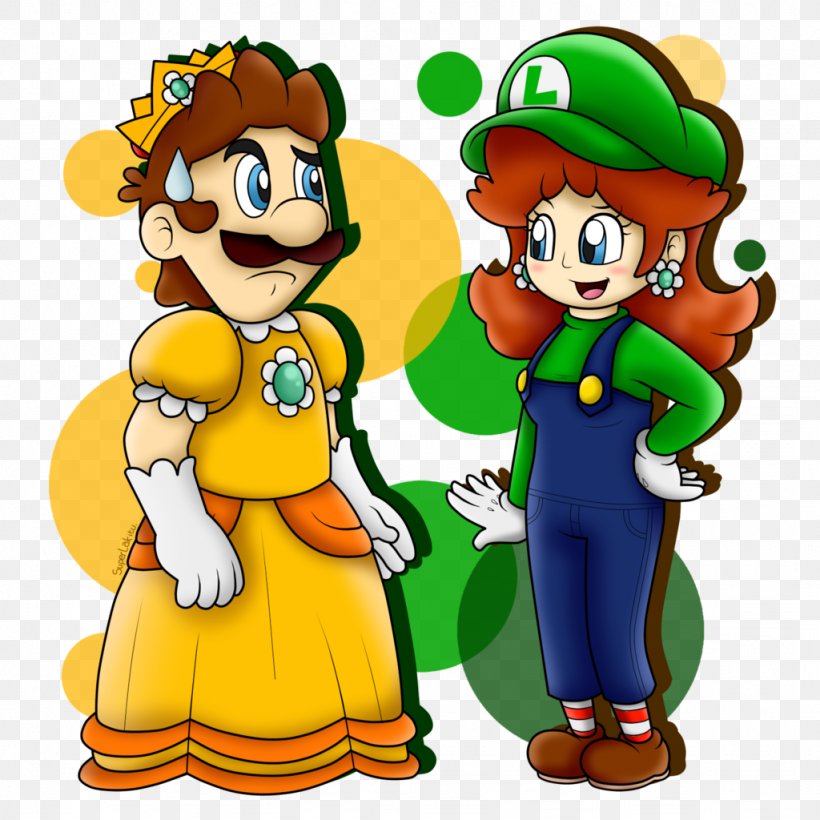 Princess Daisy Luigi's Mansion Princess Peach Mario, PNG, 1024x1024px, Princess Daisy, Art, Bowser, Cartoon, Fictional Character Download Free