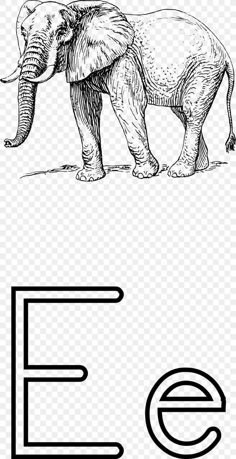 African Elephant Drawing Clip Art, PNG, 1234x2400px, Elephant, African Elephant, Animal, Area, Art Download Free