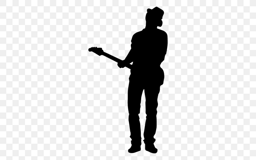 Guitarist Silhouette Vexel Bass Guitar, PNG, 512x512px, Guitarist, Arm, Bass Guitar, Black And White, Guitar Download Free
