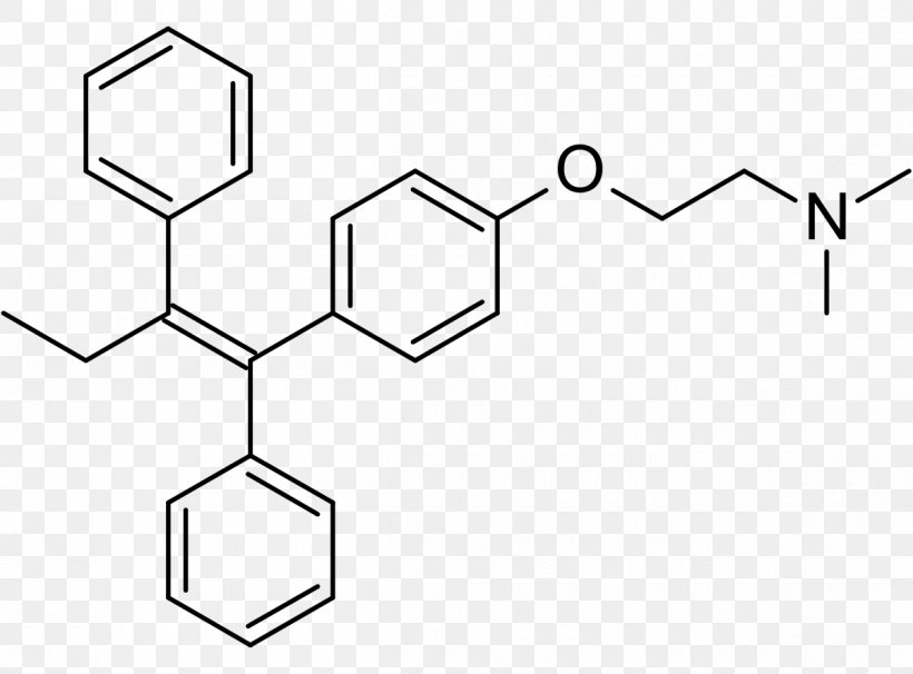 Tamoxifen Selective Estrogen Receptor Modulator Afimoxifene Antiestrogen, PNG, 1200x888px, Tamoxifen, Antiestrogen, Area, Black And White, Breast Cancer Download Free