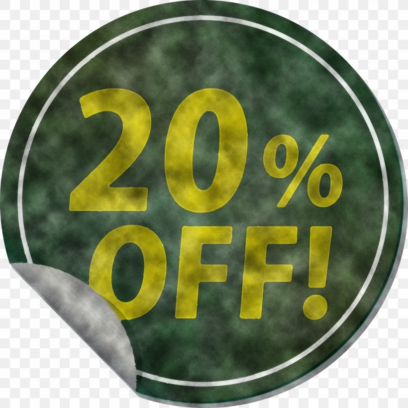 Discount Tag With 20% Off Discount Tag Discount Label, PNG, 3000x3000px, Discount Tag With 20 Off, Discount Label, Discount Tag, Green, Logo Download Free