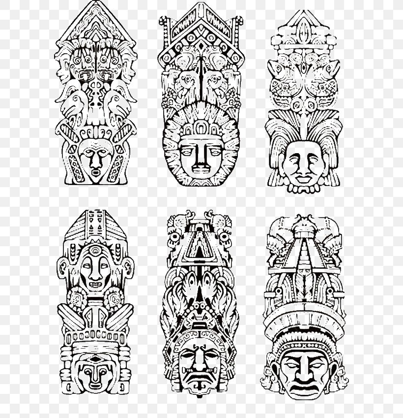 Totem Pole Native Americans In The United States Visual Arts By Indigenous Peoples Of The Americas Coloring Book, PNG, 600x849px, Totem Pole, Americans, Artwork, Black And White, Child Download Free