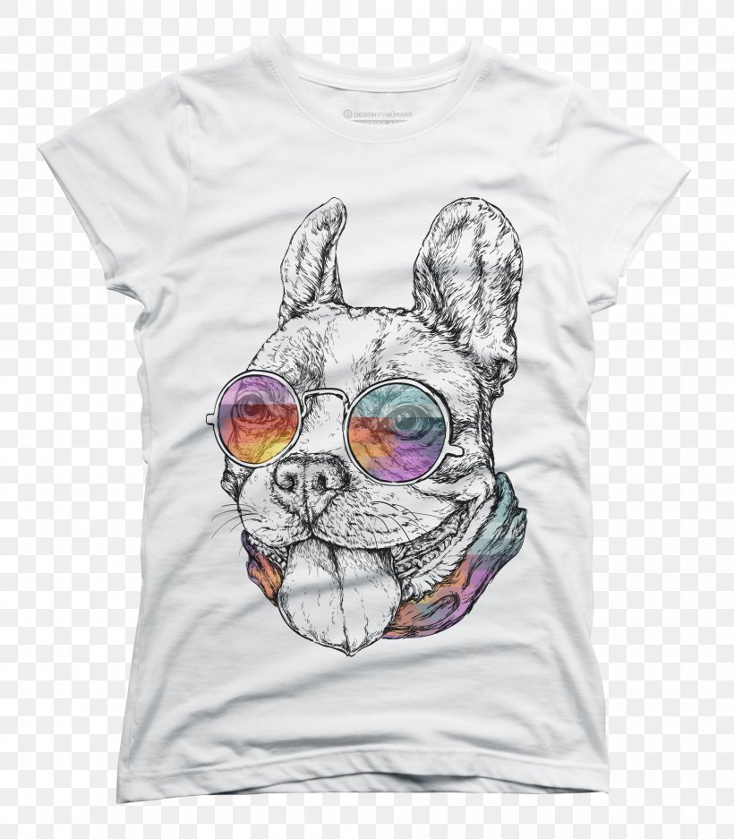 French Bulldog T-shirt Pit Bull Pug, PNG, 2100x2400px, Watercolor, Cartoon, Flower, Frame, Heart Download Free