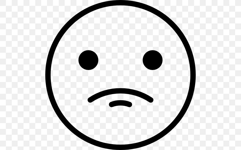 Smiley Emoticon Sadness Clip Art, PNG, 512x512px, Smiley, Area, Black And White, Crying, Drawing Download Free