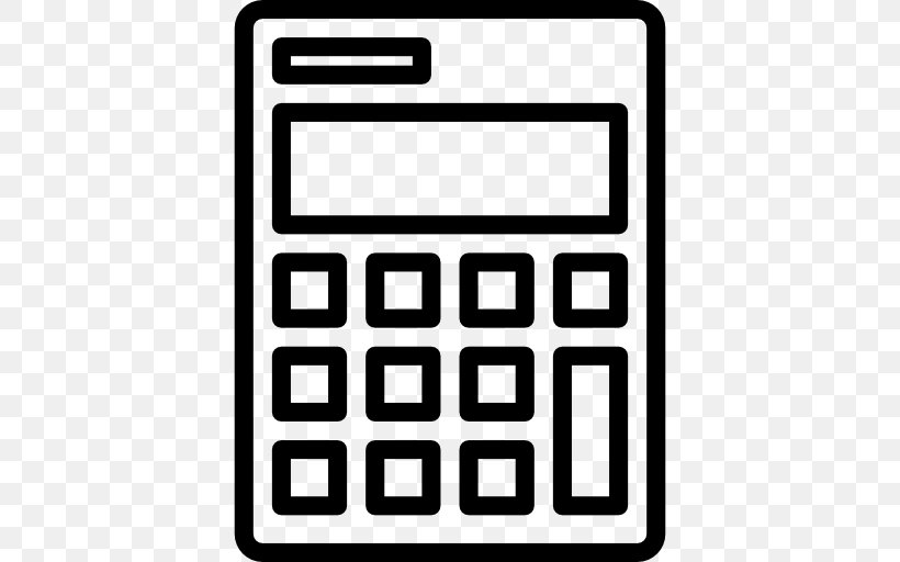 Financial Calculator Calculation, PNG, 512x512px, Calculator, Area, Black, Black And White, Calculation Download Free