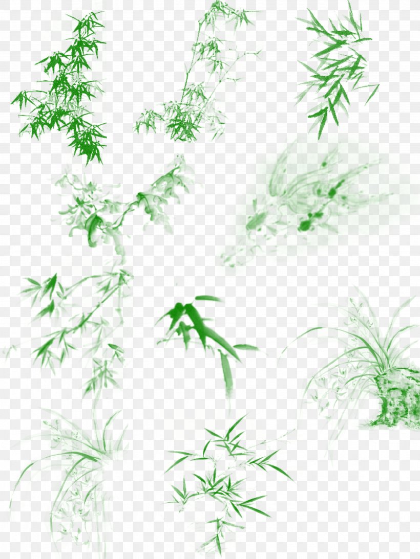 Ink Brush Bamboo, PNG, 4724x6299px, Ink Brush, Bamboo, Bamboo Painting, Branch, Brush Download Free