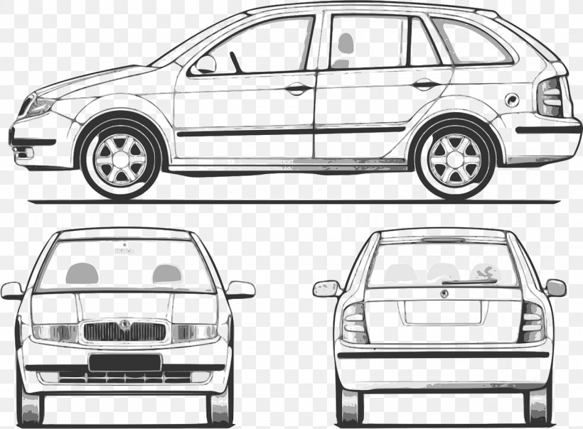 Škoda Octavia Car Volkswagen Type 2, PNG, 1280x944px, Skoda, Auto Part, Automotive Design, Automotive Exterior, Black And White Download Free