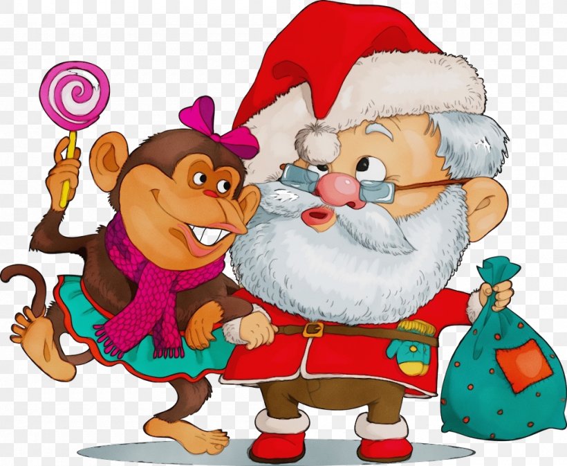 Santa Claus, PNG, 1000x821px, Watercolor, Cartoon, Christmas, Christmas Eve, Fictional Character Download Free