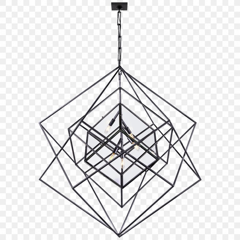 Chandelier Modern Art Light Fixture Cubism Lighting, PNG, 1440x1440px, Chandelier, Abstract Art, Architecture, Art, Black And White Download Free
