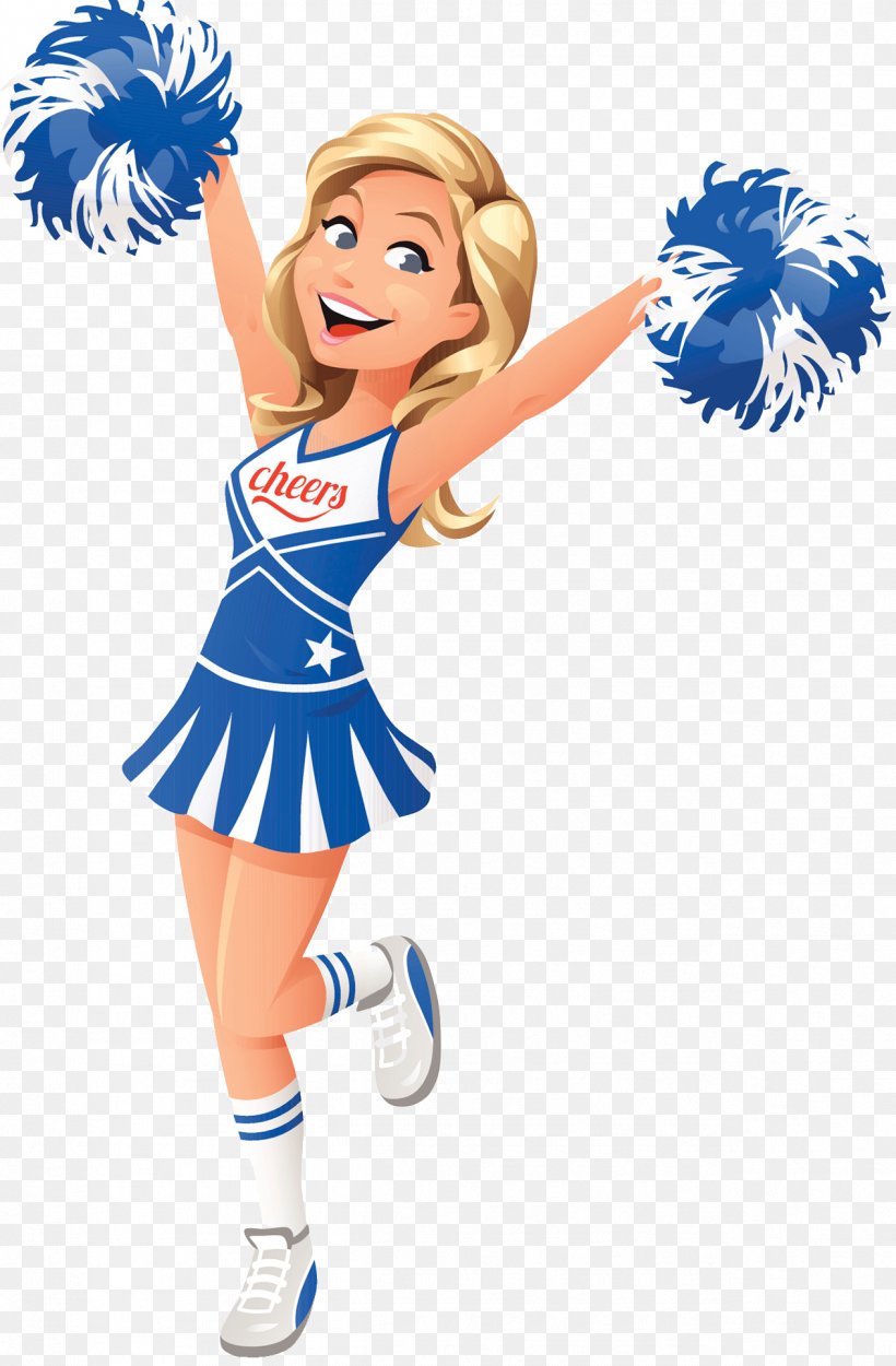 Cheerleading Cartoon Pom-pom Illustration, PNG, 1264x1927px, Cheerleading, Art, Ball, Blue, Cartoon Download Free