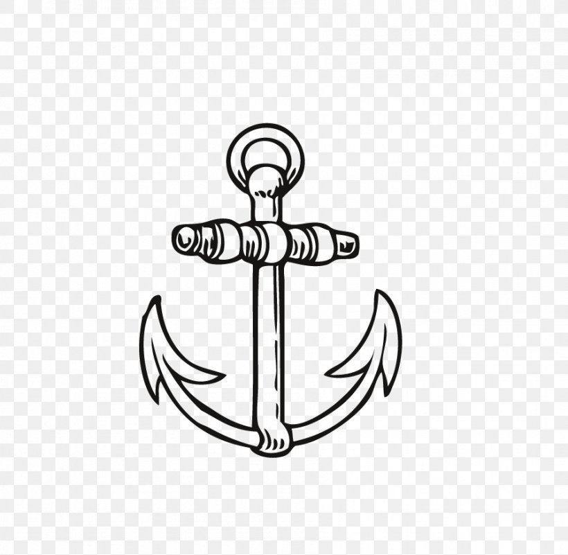 Anchor Drawing Ship Clip Art, PNG, 894x874px, Anchor, Black And White, Brand, Drawing, Logo Download Free