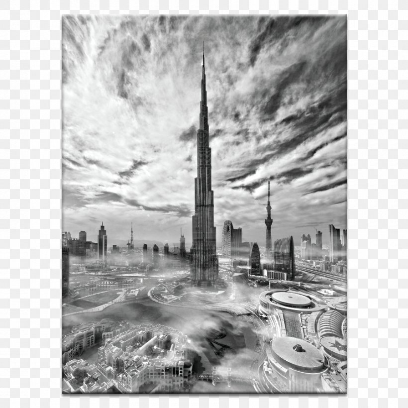 Burj Khalifa Burj Al Arab The World Jumeirah Photography, PNG, 900x900px, Burj Khalifa, Architecture, Art, Artwork, Black And White Download Free