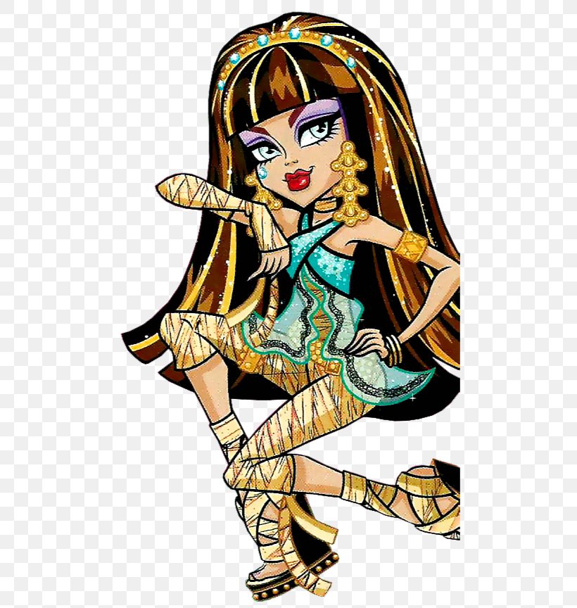 Cleo DeNile Monster High Work Of Art, PNG, 488x864px, Cleo Denile, Art, Cartoon, Costume Design, Doll Download Free