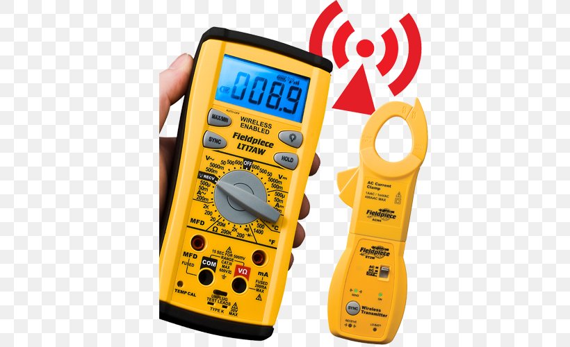 Digital Multimeter Measuring Instrument Wireless Thermocouple, PNG, 600x500px, Multimeter, Digital Data, Digital Multimeter, Electricity, Handheld Devices Download Free