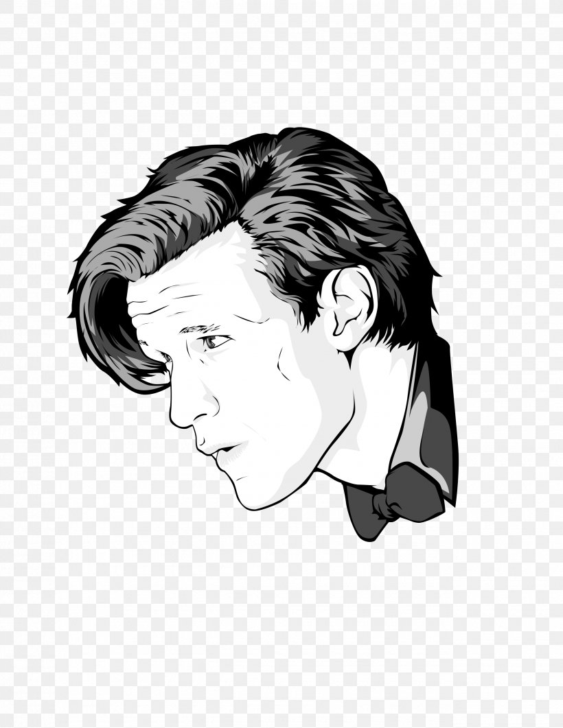 Eleventh Doctor Doctor Who Matt Smith Drawing, PNG, 2550x3300px, Eleventh Doctor, Art, Black, Black And White, Cartoon Download Free