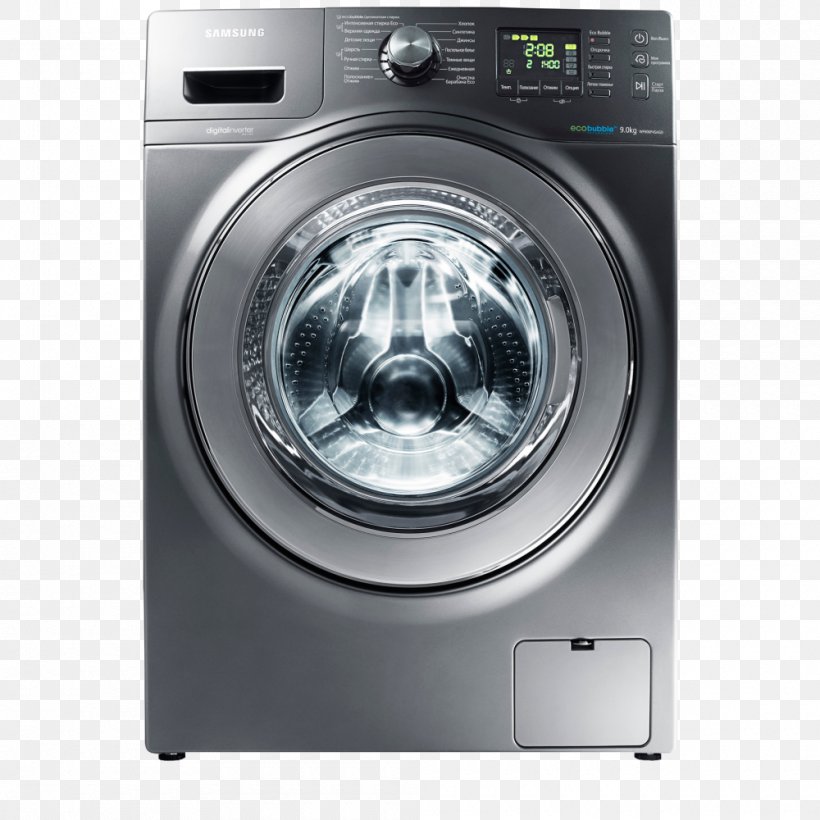Washing Machines Home Appliance Combo Washer Dryer Clothes Dryer Samsung Galaxy S8, PNG, 1000x1000px, Washing Machines, Clothes Dryer, Combo Washer Dryer, Detergent, Home Appliance Download Free