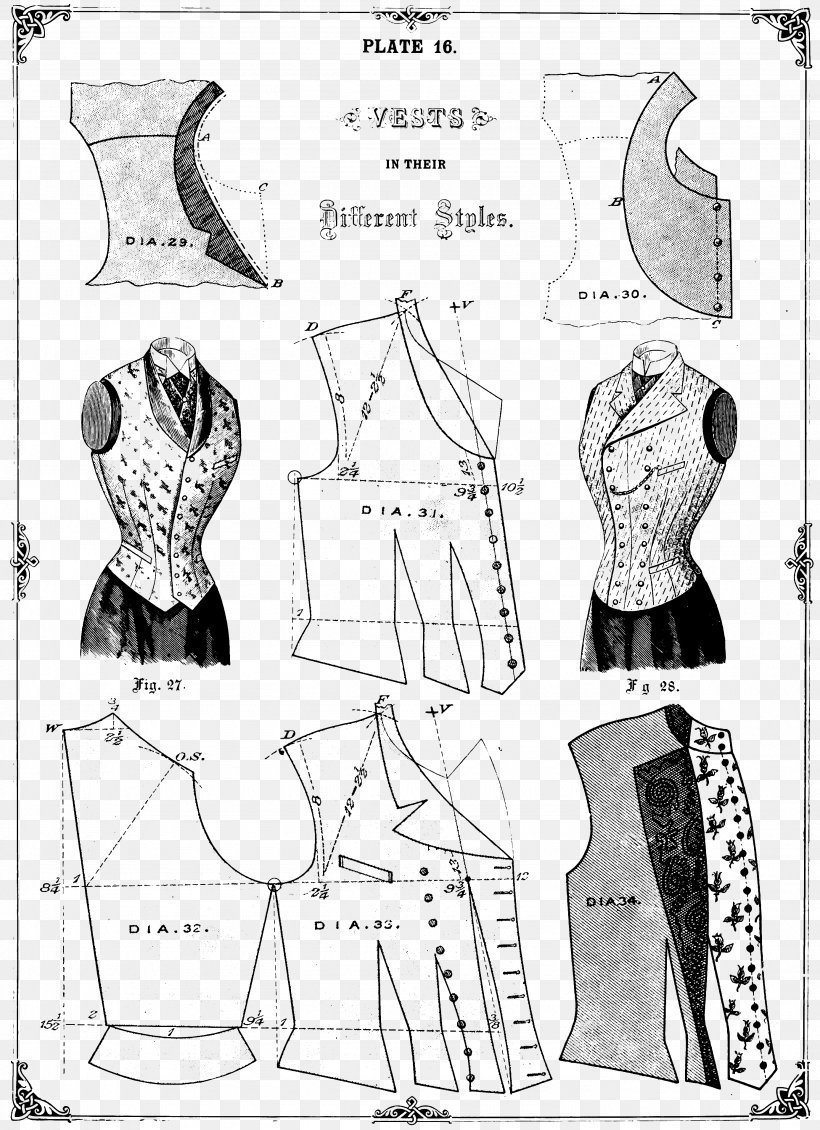 Clothing Dress Sewing Waistcoat Pattern, PNG, 2770x3818px, Watercolor, Cartoon, Flower, Frame, Heart Download Free