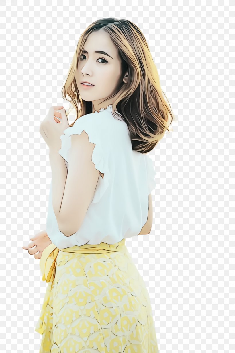 Clothing White Yellow Fashion Model Waist, PNG, 1632x2448px, Watercolor, Clothing, Dress, Fashion, Fashion Model Download Free