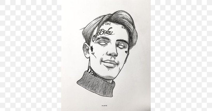 Lil Peep Drawing Hellboy Hatching, PNG, 768x432px, Lil Peep, Art, Artwork, Black And White, Drawing Download Free