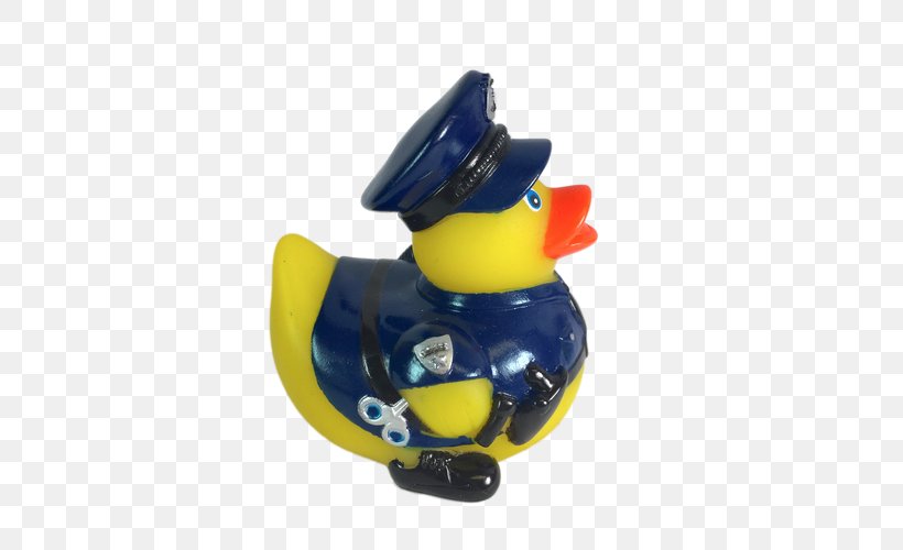 Rubber Duck Plastic Natural Rubber Police, PNG, 500x500px, Duck, Bird, Child, Ducks Geese And Swans, Figurine Download Free