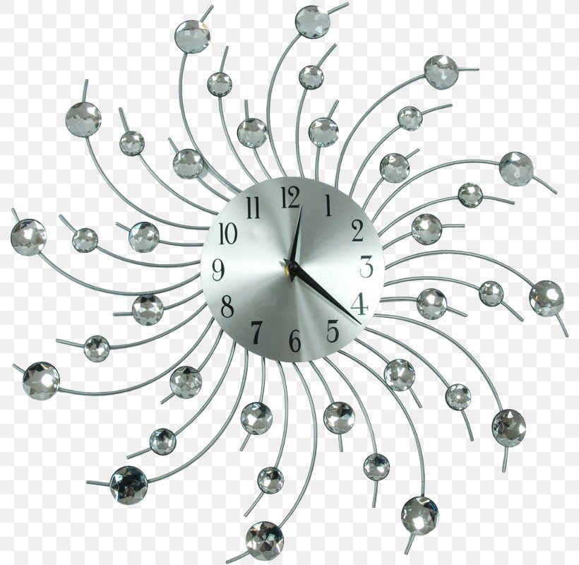 Alarm Clocks Digital Clock Room Zegar Ścienny 50CM Z Kryształkami Cristal Prezent, PNG, 800x800px, Clock, Alarm Clocks, Artikel, Bedroom, Body Jewelry Download Free