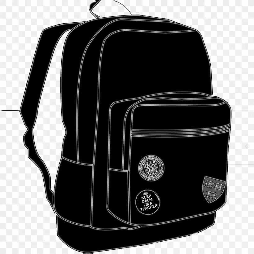 Bag Hand Luggage Backpack, PNG, 2400x2400px, Bag, Backpack, Baggage, Black, Black And White Download Free