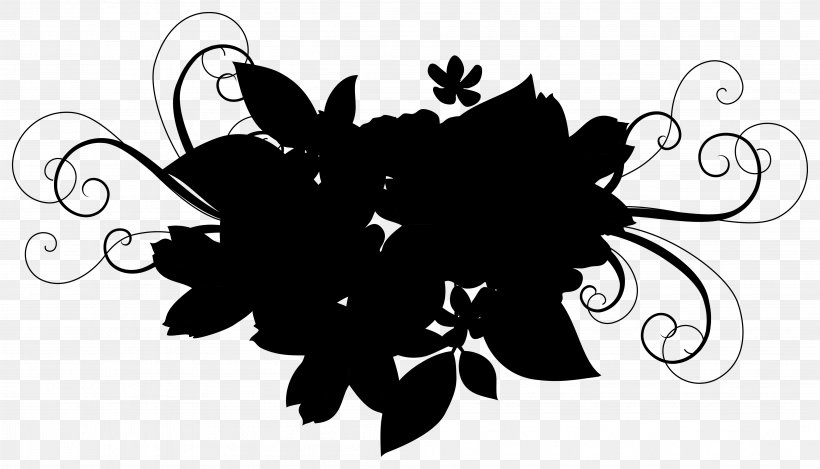 Floral Design Illustration Visual Arts Text, PNG, 4026x2306px, Floral Design, Art, Black, Black Hair, Blackandwhite Download Free