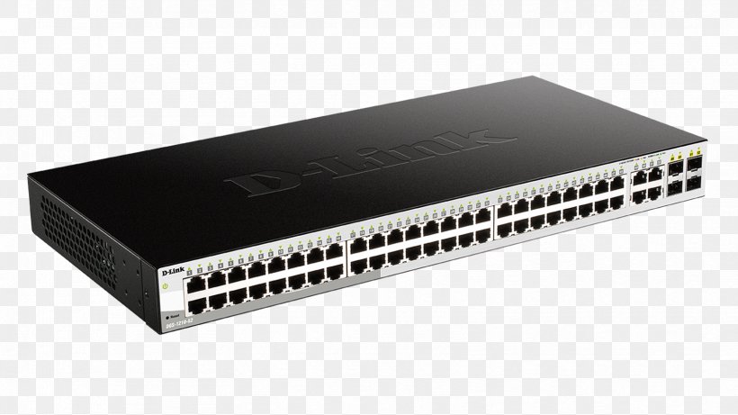 Gigabit Ethernet Network Switch Fast Ethernet Power Over Ethernet, PNG, 1664x936px, 10 Gigabit Ethernet, Gigabit Ethernet, Dlink, Electronic Device, Electronics Accessory Download Free