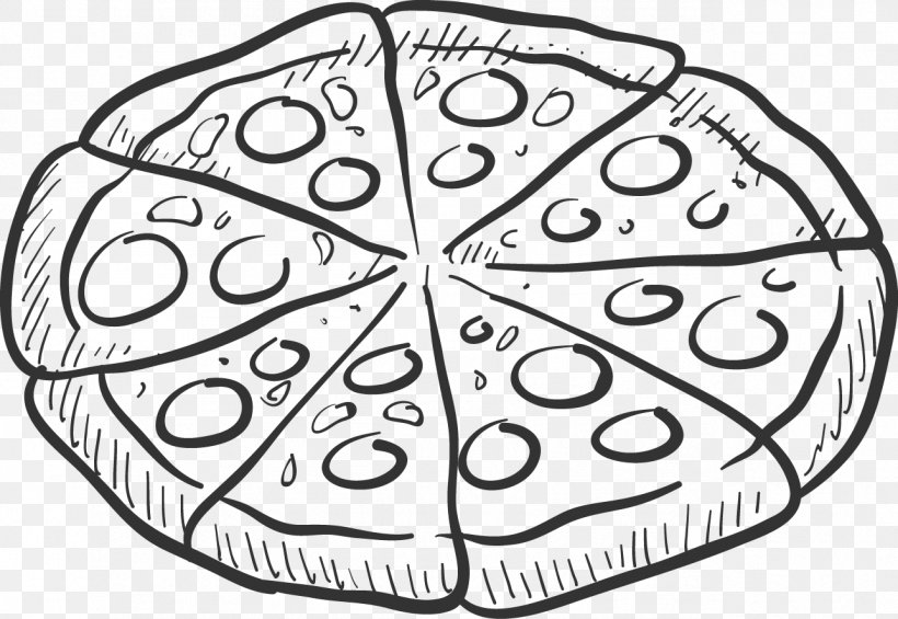 Pizza Pasta Kebab Rodxedzio Restaurant, PNG, 1287x887px, Pizza, Area, Black And White, Cheese, Drawing Download Free