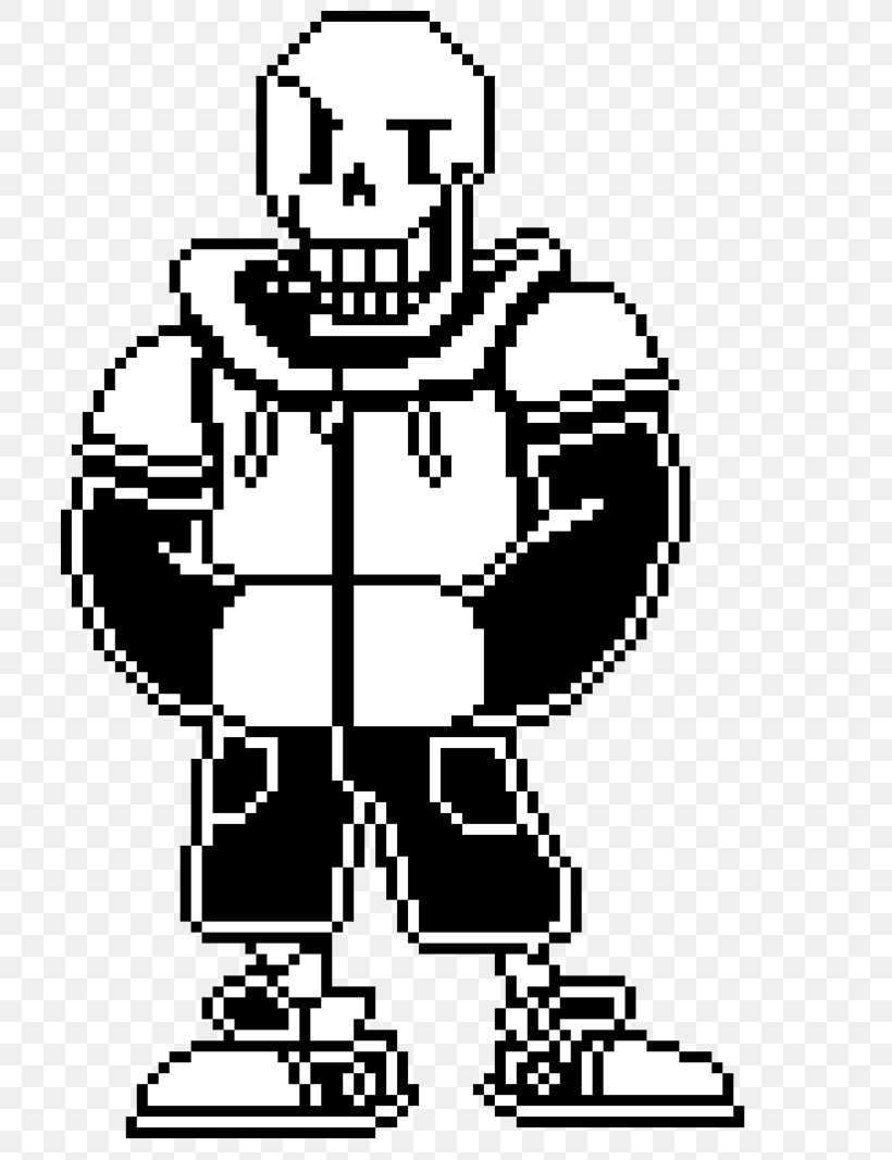 Sprite Pixel Art Undertale Papyrus, PNG, 748x1067px, Sprite, Area, Art, Black And White, Computer Graphics Download Free