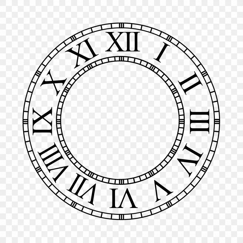 Clock Face Clip Art, PNG, 2500x2500px, Clock, Alarm Clocks, Area, Black And White, Clock Face Download Free