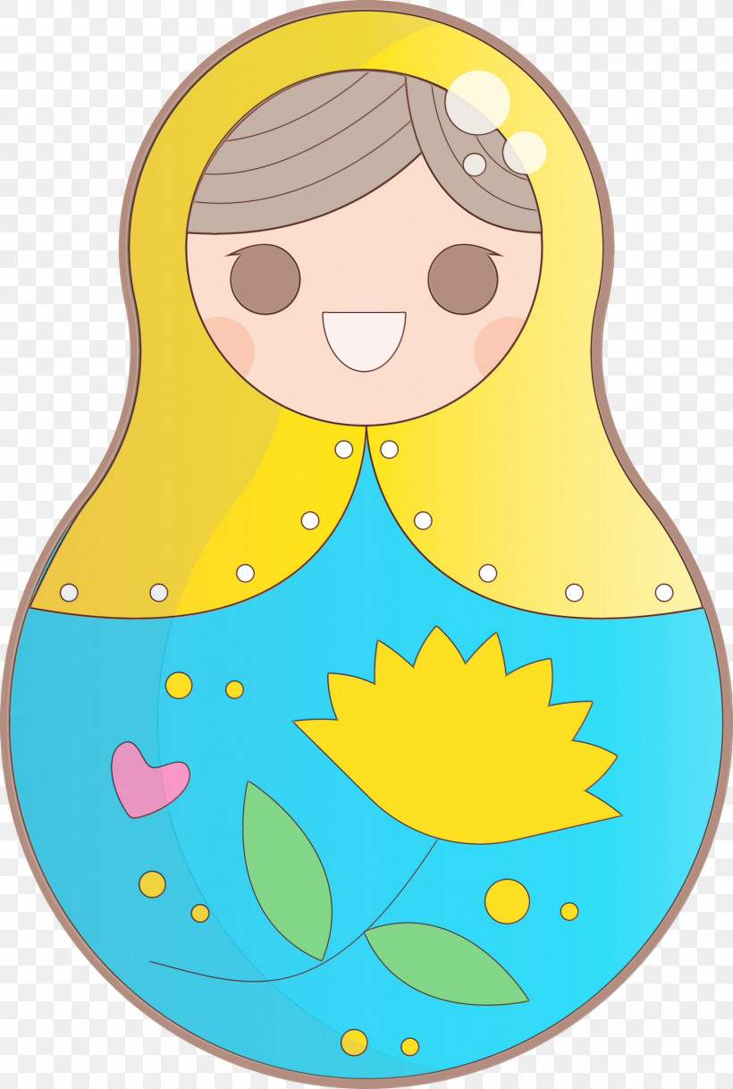 Cartoon Yellow Line Area Infant, PNG, 2019x2999px, Colorful Russian Doll, Area, Cartoon, Infant, Line Download Free