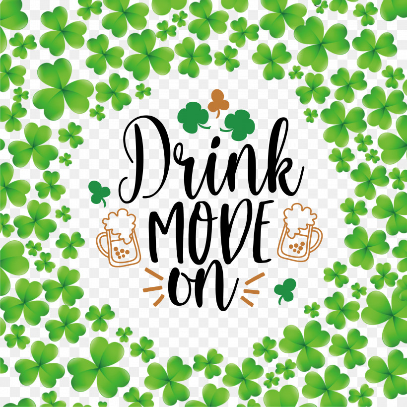 Drink Mode On St Patricks Day Saint Patrick, PNG, 3000x3000px, St Patricks Day, Clover, Fourleaf Clover, Irish People, Leaf Download Free