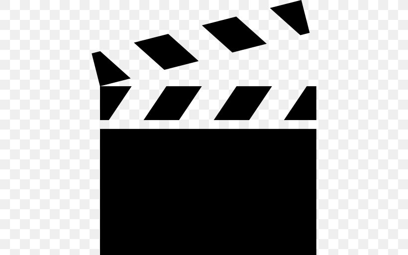 Movie Icons Cinema Film Clapperboard, PNG, 512x512px, Movie Icons, Area, Black, Black And White, Brand Download Free