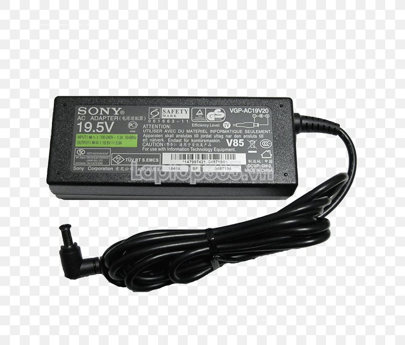 AC Adapter Vaio Laptop Power Cord, PNG, 700x700px, Ac Adapter, Ac Power Plugs And Sockets, Adapter, Alternating Current, Battery Charger Download Free
