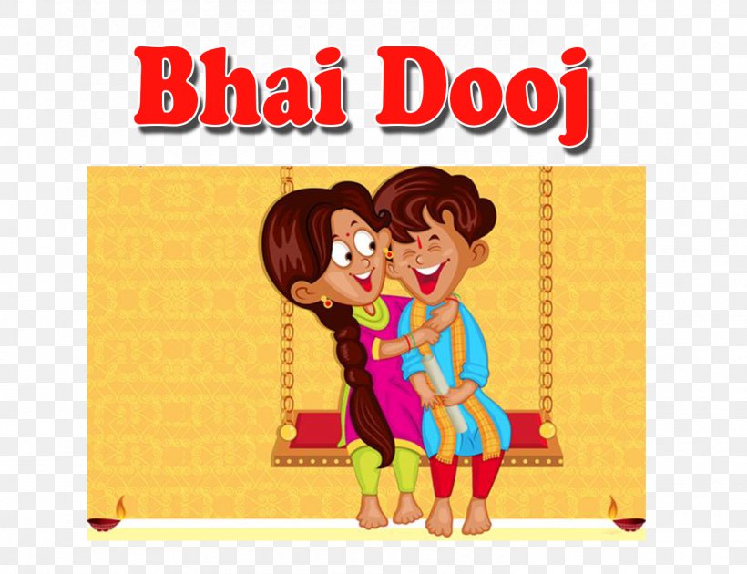 Bhai Dooj Raksha Bandhan Festival Dwitiya Happiness, PNG, 1484x1141px, 2018, Bhai Dooj, Cartoon, Diwali, Dwitiya Download Free