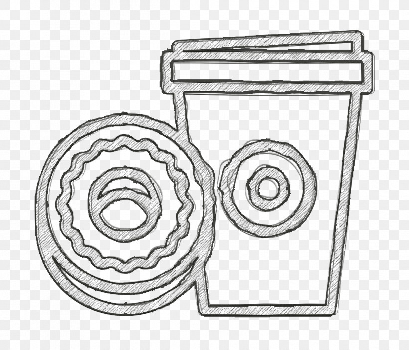 Coffee Icon Donut Icon Paper Cup Icon, PNG, 1246x1066px, Coffee Icon, Donut Icon, Line Art, Paper Cup Icon Download Free
