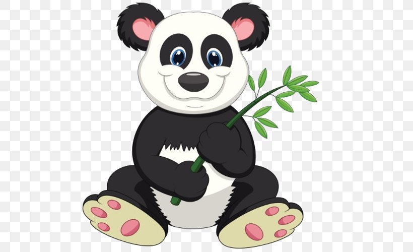 Giant Panda Royalty-free Clip Art, PNG, 500x500px, Watercolor, Cartoon, Flower, Frame, Heart Download Free