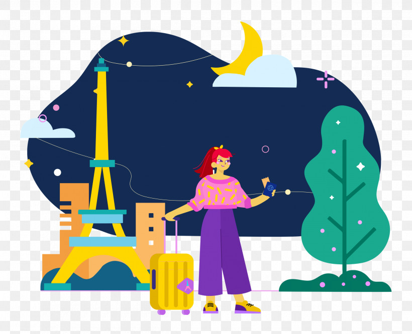 Paris Travel, PNG, 2500x2033px, Paris, Cartoon, Drawing, Painting, Paper Download Free