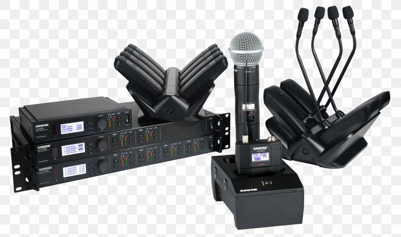 Wireless Microphone Digital Audio Wireless Microphone Shure, PNG, 2391x1419px, Microphone, Camera Accessory, Digital Audio, Digital Data, Electronics Accessory Download Free