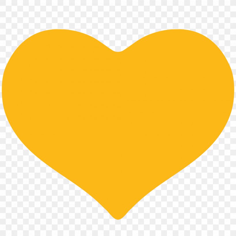 Yellow Heart Font, PNG, 2000x2000px, Yellow, Heart, Orange Download Free