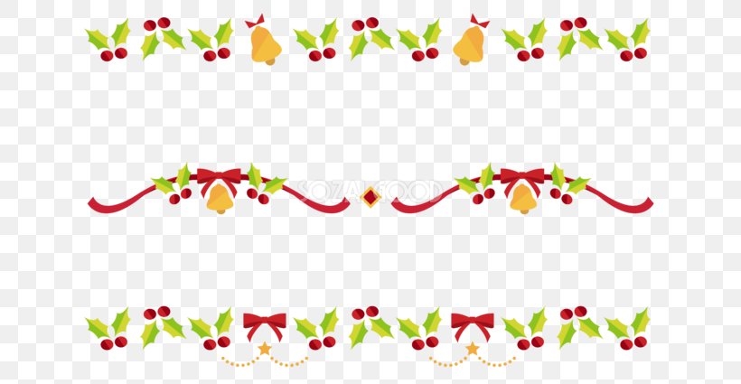 Christmas Day Illustration Clip Art Text Design, PNG, 660x425px, Christmas Day, Area, Border, Branch, Flora Download Free