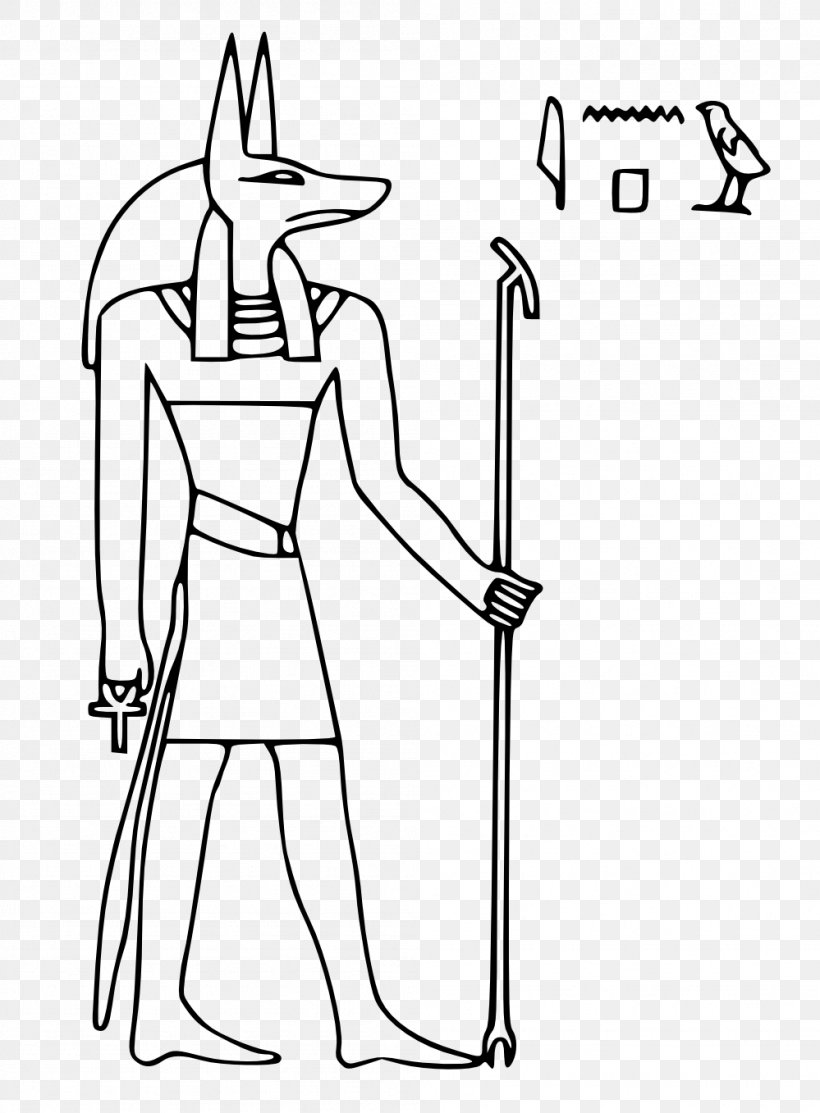 Ancient Egyptian Deities Anubis Coloring Book, PNG, 999x1357px, Ancient Egypt, Ancient Egyptian Deities, Anubis, Area, Arm Download Free