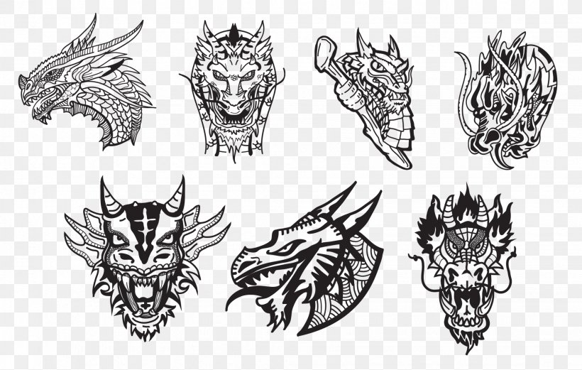 Dragon Illustration Clip Art Drawing, PNG, 2044x1300px, Dragon, Art, Chinese Dragon, Drawing, Ear Download Free