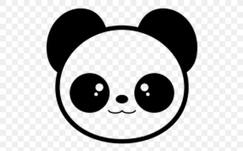 Giant Panda T-shirt Bear Kavaii, PNG, 512x512px, Giant Panda, Area, Bear, Black, Black And White Download Free