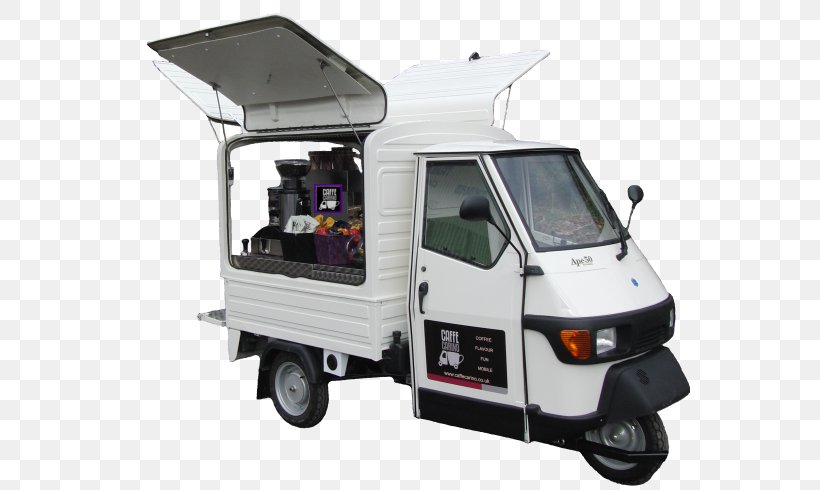 Piaggio Ape Van Car Cafe, PNG, 560x490px, Piaggio Ape, Automotive Exterior, Cafe, Car, Coffee Download Free