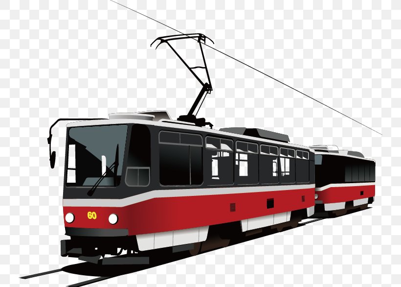 Tram Rail Transport Bus Train, PNG, 744x586px, Tram, Bus, Cable Car, Drawing, Electric Locomotive Download Free