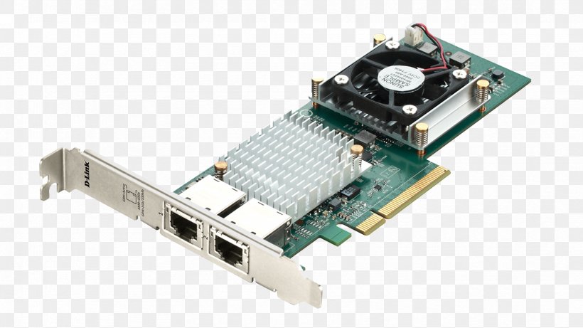 10 Gigabit Ethernet PCI Express Network Cards & Adapters 10GBASE-T, PNG, 1664x936px, 10 Gigabit Ethernet, Adapter, Computer, Computer Component, Computer Network Download Free