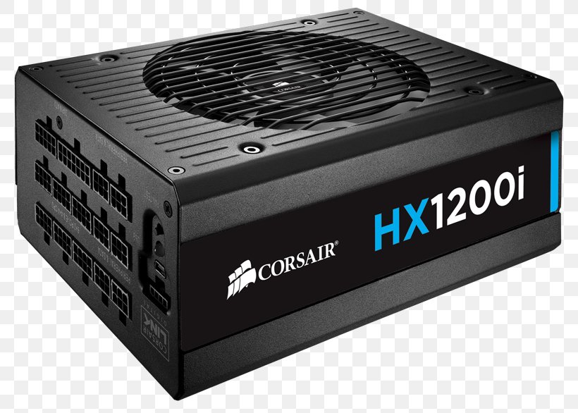 Corsair HX1200i 1200W ATX Black Power Supply Unit 80 Plus Power Converters, PNG, 800x586px, 80 Plus, Power Supply Unit, Atx, Computer Component, Corsair Components Download Free